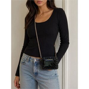 Victoria’s Secret Black Patent Leather Bag
